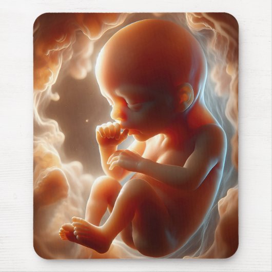 Ongeboren kind dat duim zuigt muismat (Voorkant)