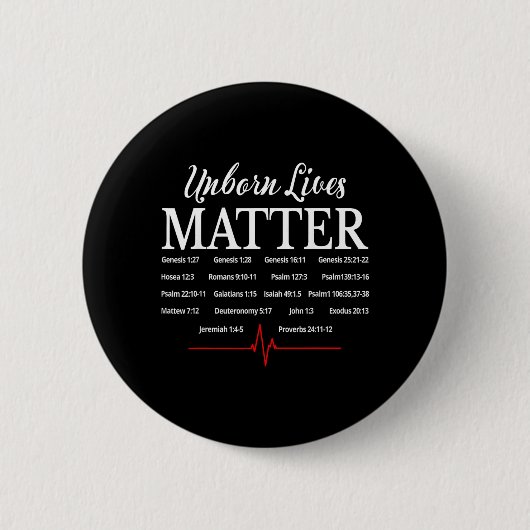 Ongeboren Levens Pro-Life christen Ronde Button 5,7 Cm (Voorkant)