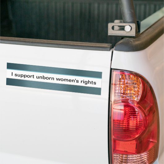 Ongeboren rechten van de vrouw bumpersticker (Op Truck)