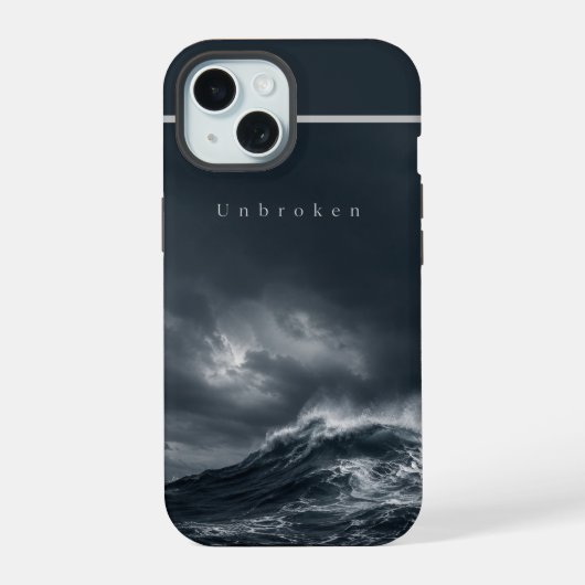 Ongebroken - Donkere Stormachtige Oceaan Esthetisc iPhone 15 Case (Achterkant)