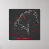 Ongebroken Geest | Paard Typografie Kunst Canvas Afdruk (Voorkant)