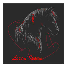 Ongebroken Geest | Paard Typografie Kunst