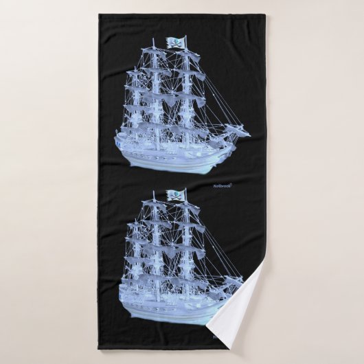 ONGEBROKEN PIRATENSCHIP BADHANDDOEK (Badhanddoek)