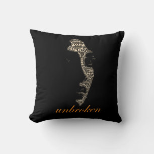 Ongebroken Vrouw Inspirerend Woord Kunst T-Shirt Kussen