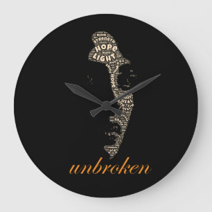 Ongebroken Vrouw Typography Grote Klok