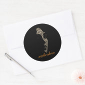Ongebroken Vrouw Typography Ronde Sticker (Envelop)