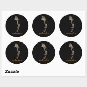 Ongebroken Vrouw Typography Ronde Sticker (Vel)