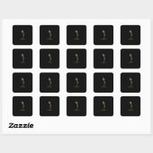 Ongebroken Vrouw Typography Vierkante Sticker (Vel)