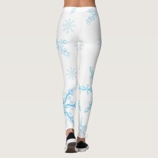 Ongebruikelijk, delicaat sneeuwvlokpatroon leggings (Achterkant)