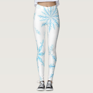 Ongebruikelijk, delicaat sneeuwvlokpatroon leggings