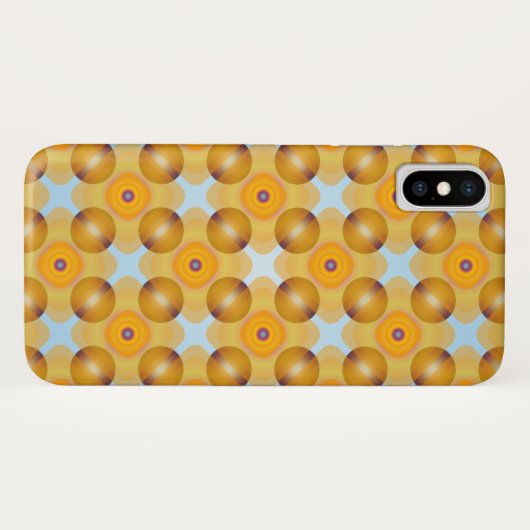 Ongebruikelijk geel geometrisch Case-Mate iPhone case (Achterkant (horizontaal))
