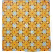 Ongebruikelijk geel geometrisch douchegordijn (Voorkant)