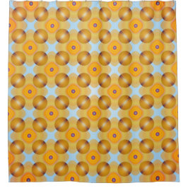 Ongebruikelijk geel geometrisch douchegordijn