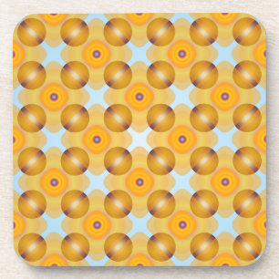 Ongebruikelijk geel geometrisch drankjes onderzetter