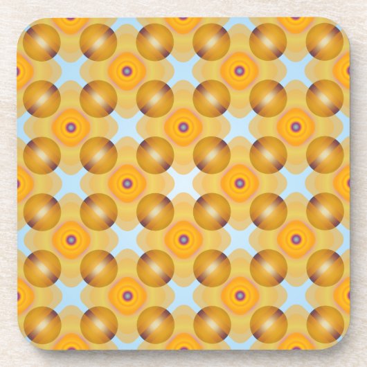 Ongebruikelijk geel geometrisch drankjes onderzetter (Voorkant)