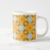 Ongebruikelijk geel geometrisch grote koffiekop (Rechts)