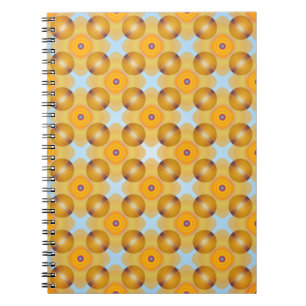 Ongebruikelijk geel geometrisch notitieboek