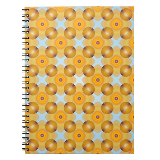 Ongebruikelijk geel geometrisch notitieboek (Voorkant)