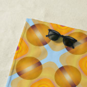 Ongebruikelijk geel geometrisch strandlaken (In situ)