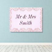 Ongebruikelijk gepersonaliseerd cadeau voor bruil canvas afdruk (Insitu (Houten vloer))