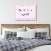 Ongebruikelijk gepersonaliseerd cadeau voor bruil canvas afdruk (Insitu (Slaapkamer))