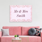 Ongebruikelijk gepersonaliseerd cadeau voor bruil canvas afdruk (Insitu (Woonkamer))