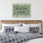Ongebruikelijk gepersonaliseerd cadeau voor bruil canvas afdruk (Insitu (Slaapkamer))