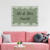 Ongebruikelijk gepersonaliseerd cadeau voor bruil canvas afdruk (Insitu (Woonkamer))