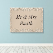 Ongebruikelijk  gepersonaliseerd cadeau voor bruil canvas afdruk (Insitu (Houten vloer))