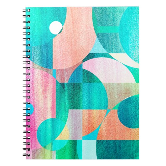 ongebruikelijk helder kleurrijk abstract patroon notitieboek (Voorkant)