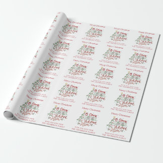 Ongebruikelijk laat ons hem aanbidden Naam Vrolijk Cadeaupapier