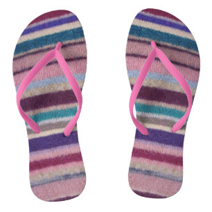ongebruikelijk leuke  hand gebreide kleurrijke str teenslippers