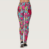 Ongebruikelijk, liefdesharten patroon leggings (Achterkant)