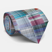 Ongebruikelijk Quilt Pattern van Pset Tartan Squar Stropdas (Opgerold)