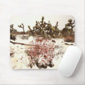 Ongebruikelijk sneeuwblaasje op de Joshua-bomen (  Muismat (Met muis)