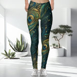 Ongebruikelijk   uniek, zeer gedetailleerd doezela leggings<br><div class="desc">Introductie van het nieuwste en meest doortastende ontwerp dat afkomstig is van het merk Shy Shy Panda - Dit zijn onze unieke en ingewikkelde Leggings voor dames in vredesnaam. Dit zijn echt oogkappen met een turquoise en een aquamarine groene kleur, met levendige spirituele vredesveren met ingewikkelde patronen tot een gymzaal...</div>
