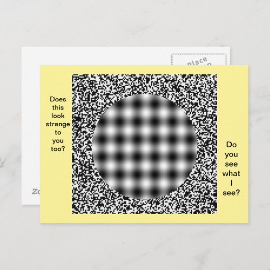 Ongebruikelijk, vreemd optisch Briefkaart (Voorkant / Achterkant)