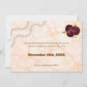 Ongebruikelijke 70e verjaardag glitter ballonnen e save the date (Achterkant)