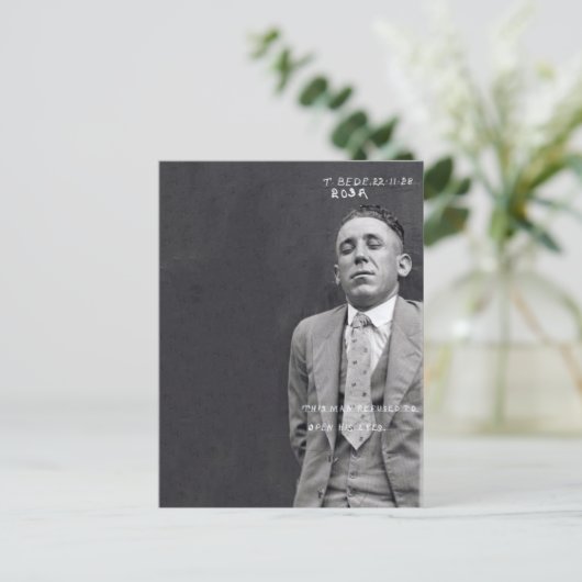 Ongebruikelijke Antiek Mok van misdadige dief Foto Briefkaart (Staand voorkant)