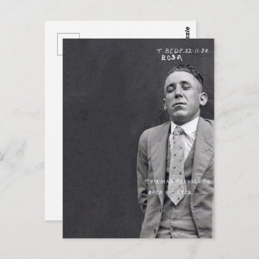 Ongebruikelijke Antiek Mok van misdadige dief Foto Briefkaart (Voorkant / Achterkant)