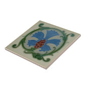 Ongebruikelijke Art Nieuw-Zeeland Bros Floral Repr Tegeltje (Zijkant)