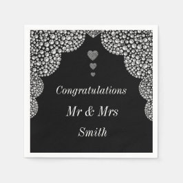 Ongebruikelijke  bruiloft gepersonaliseerde servet