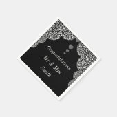 Ongebruikelijke  bruiloft gepersonaliseerde servet (Hoek)