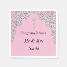 Ongebruikelijke  bruiloft gepersonaliseerde servet