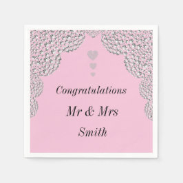 Ongebruikelijke  bruiloft gepersonaliseerde servet