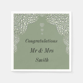 Ongebruikelijke  bruiloft gepersonaliseerde servet