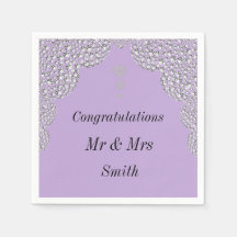 Ongebruikelijke  bruiloft gepersonaliseerde servet