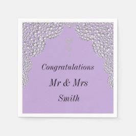 Ongebruikelijke  bruiloft gepersonaliseerde servet