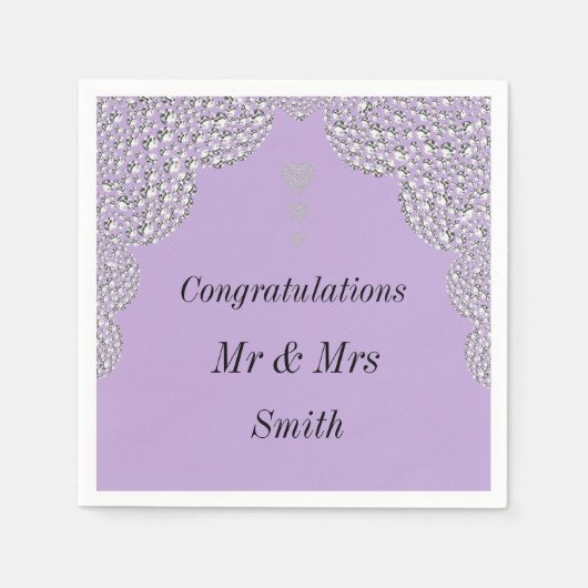 Ongebruikelijke  bruiloft gepersonaliseerde servet (Voorkant)