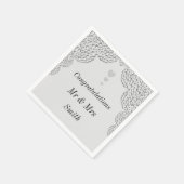 Ongebruikelijke  bruiloft gepersonaliseerde servet (Hoek)